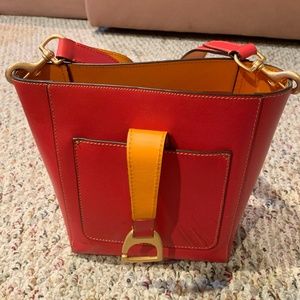 Red and Orange Dooney and Bourke Tote